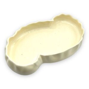 Vtg 50s Royal Haeger MCM Mid Century Modern Pottery Dish Bowl Cream Bone White